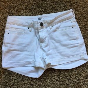 BDG White Mid Rise Alexa 5 Pocket Shortie